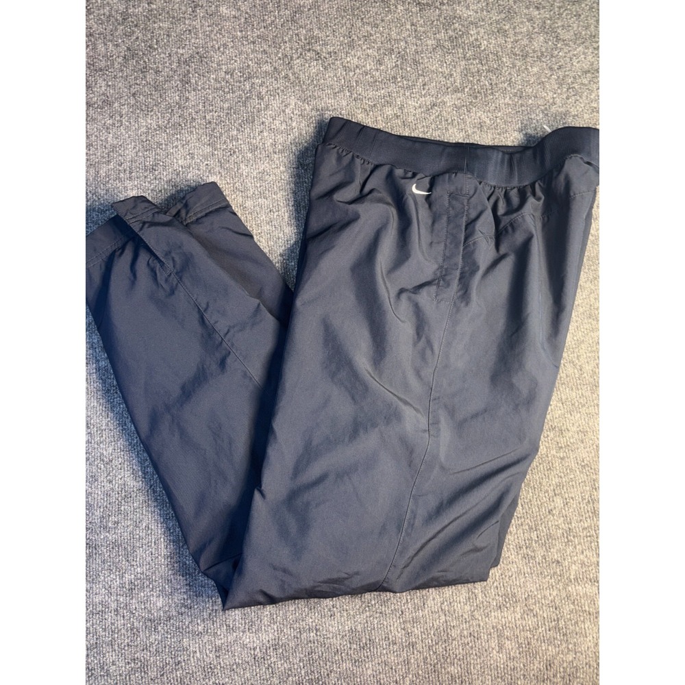 Nike Athletic Pants Women Medium Black Sportswear Pockets Elastic Waist Wide Leg